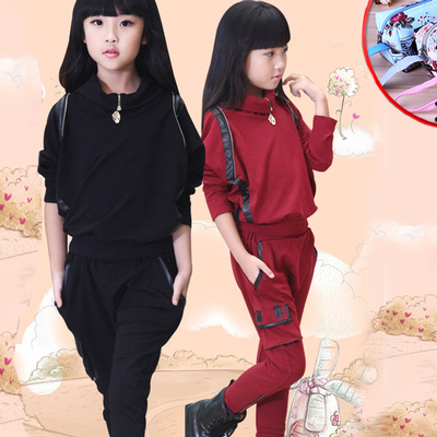 童装女童秋装2016新款秋季韩版儿童套装两件套大童女装小孩衣服潮