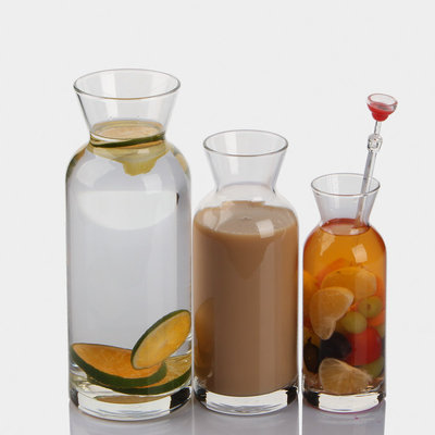进口耐热玻璃果汁瓶冰桔茶瓶果汁杯饮料水果茶田园瓶分酒壶牛奶瓶
