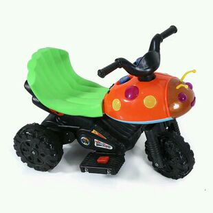 儿童电动汽车七星瓢虫宝宝甲壳虫电动三轮音乐摩托车玩具