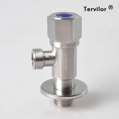 Tervilor不锈钢SUS304无铅三角阀热水器冷热水止水阀防暴加厚角阀