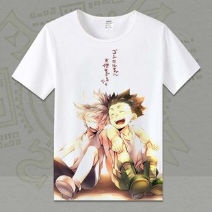 全职猎人衣服 小杰 西索 奇犽 雷欧力 日本二次元动漫周边短袖T恤