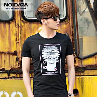 no1dara 奥代尔圆领短袖T恤2016夏季韩版男装狮子图案印花T恤衫