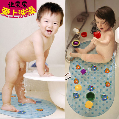 婴儿童卡通洗澡防滑垫宝宝小孩玩水浴室地垫卫生间脚垫子澡盆卫浴