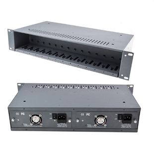 NetLink14槽机框 双电源光纤收发器机架外置收发器专用机箱