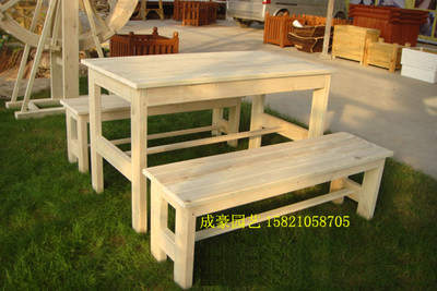 特价促销加厚防腐木碳化木桌椅板凳休闲桌椅户外家俱庭院花园桌椅