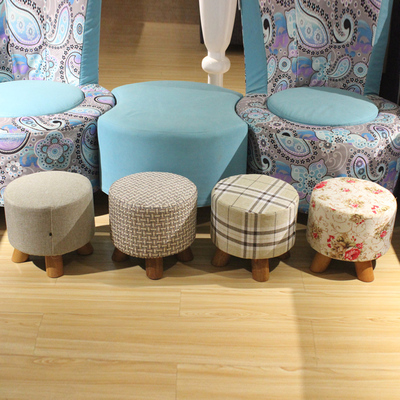 换鞋凳小凳子时尚创意沙发凳子床尾圆凳子茶几凳板凳实木小矮凳子
