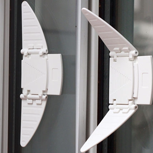 创意小翅膀门窗儿童防护安全锁2个装 推拉窗户固定器