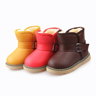 冬季儿童雪地靴男女童加厚低筒短靴小学生防滑保暖鞋潮1－3－5岁