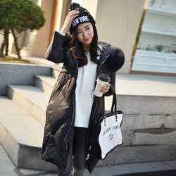 2016新款加厚羽绒服女 大码韩版冬季女装 女式大毛领连帽外套
