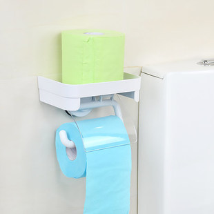 韩国创意吸盘卫生间纸巾盒防水厕所卷纸架吸壁式纸筒免打孔厕纸盒