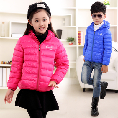 2016新款韩版秋冬季童装儿童羽绒服男女童轻薄款羽绒服外套短款