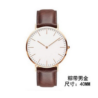 复古英伦防水尼龙带手表 太阳的后裔李易峰同款超薄学生情侣手表