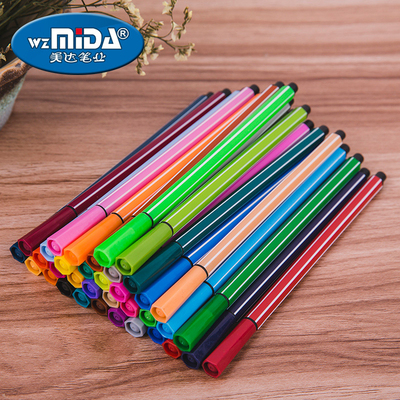 水彩笔12色18色24色36色三角粗杆大容量可洗水彩笔涂鸦笔