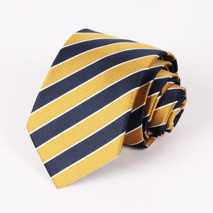 色织领带男士 7.5cm宽条纹商务职业行政领带 团体定制防水领带