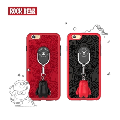 ROCK BEAR iPhone6s手机壳吊坠创意指环扣男新款女全包防摔磨砂套