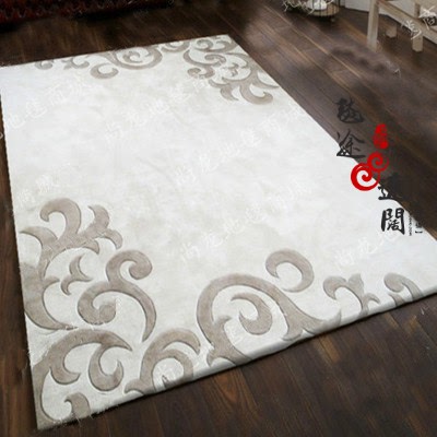 现代欧式腈纶地毯客厅卧室地毯茶几沙发格子地毯纯手工地毯可水洗