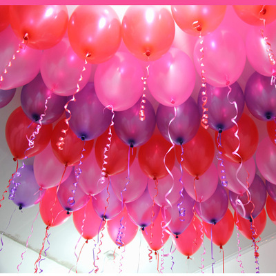 婚庆婚房装饰 圆形珠光气球生日派对六一节日儿童节幼儿园布置