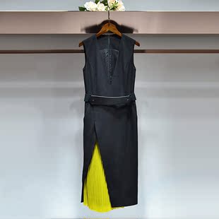 卡洛琳2016秋季新款女装专柜正品代购气质修身无袖连衣裙I6403704