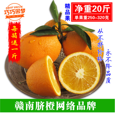 巧巧正宗赣南脐橙精品果净重20斤 优质信丰脐橙 高档营养新鲜水果