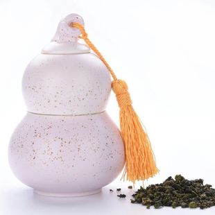 小号葫芦茶叶罐特价 陶瓷密封普洱铁观音醒茶罐 紫砂储存缸包邮