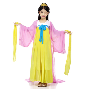 儿童古装女童拖尾儒裙拍照摄影古装古代仙女演出表演服庄小贵妃装