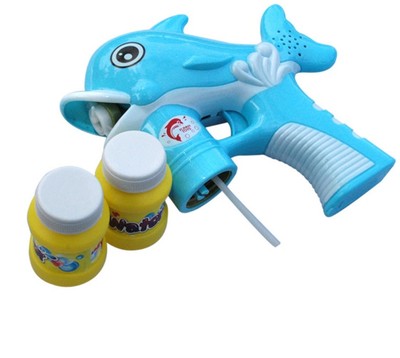 电动吹泡泡玩具 全自动音乐灯光海豚泡泡枪 玩具