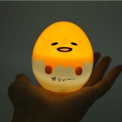日本懒蛋蛋Gudetuma 蛋黄君蛋黄哥卡通发光迷你小夜灯 装饰灯摆件