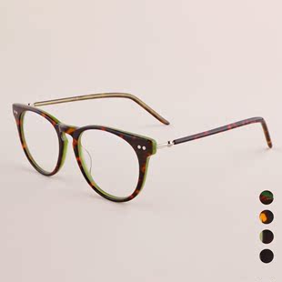 九十木w5114同款眼镜框近视超轻木板材复古小框镜架近视眼镜