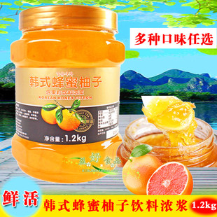 鲜活韩式蜂蜜柚子茶 1.2kg/瓶 柚子果肉饮料浓浆 韩式柚子茶酱