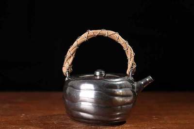 日本老银壶 芋头型 土瓶炮口 大正时期老银壶(已结缘)