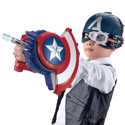 乐能美国队长盾牌发射器电动连发水弹枪吸水晶软弹男孩儿童玩具枪