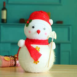圣诞装饰品圣诞雪人娃娃摆件 圣诞礼物 圣诞雪人公仔圣诞泡沫娃娃