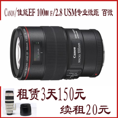 Canon/佳能 EF 100mm f/2.8 USM 专业微距 百微
