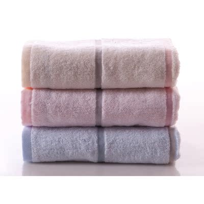纯棉条纹吸水柔软浴巾。赠品，不单独销售。