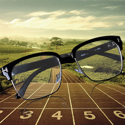 正品天然水晶眼镜白色平光镜电脑护目镜抗疲劳防辐射眼镜可做近视