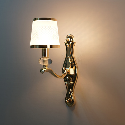 欧式锌合金壁灯 简约水晶壁灯床头壁灯卧室客厅电视背景壁灯灯具