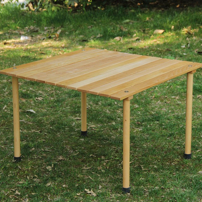 厂家直销实木简约收纳式户外折叠桌便携式餐桌烧烤桌野餐桌亲子桌