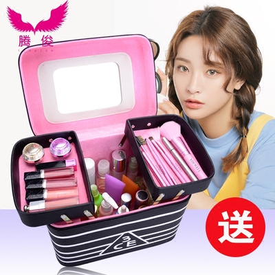 3ce化妆包 韩国化妆箱超大容量手提化妆盒折叠旅行收纳包化妆箱包