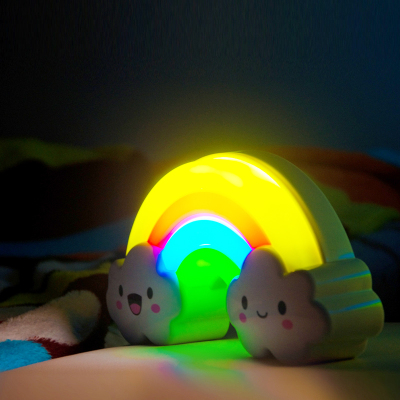 卡通智能感应LED小夜灯创意儿童卧室床头灯节能可爱彩虹灯不插电