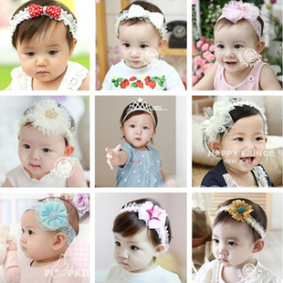 特！韩国进口正品 女童婴儿发带 宝宝头饰发饰拍照百天生日发夹