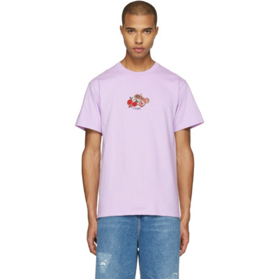 【国内现货】NOAH 新款 花卉刺绣LOGO  圆领T恤 白/紫 两色可选