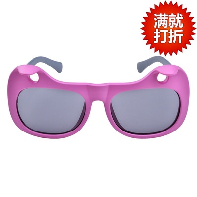 摩利士时尚儿童太阳镜 卡通塑料小狗眼镜 男女童狗头太阳眼镜