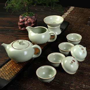 整套茶具套装特价青瓷陶瓷茶具紫砂冰裂汝窑功夫茶具茶壶茶杯包邮