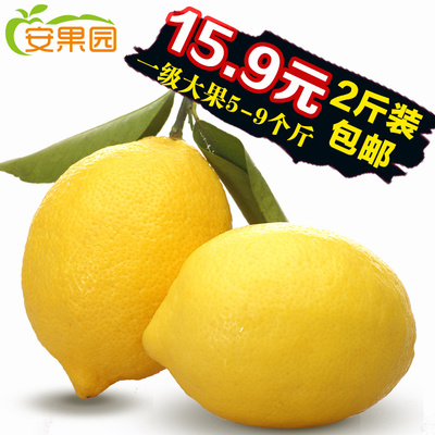 四川安岳特产黄柠檬 新鲜水果柠檬 皮薄多汁1000克装约5-9个包邮