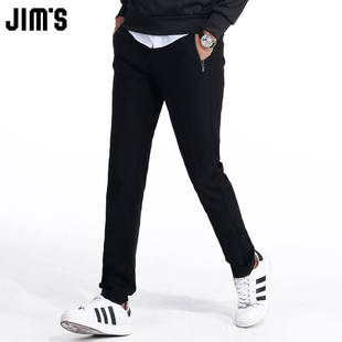Jim’s/吉牡男装 2016秋季 男士修身型黑色斯文长裤#S6698