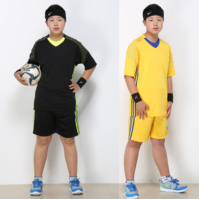 儿童足球服套装加肥大码男童运动训练服小学生中大童短袖短裤吸汗