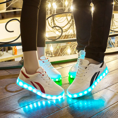 防水充电发光鞋男女led灯闪光夜光荧光鞋板鞋运动鞋鬼步舞 跳舞鞋