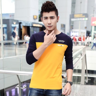 秋季新款韩版长袖T恤男打底衫外穿一体特价中国风长袖包邮T恤潮