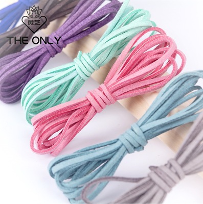 韩国绒带皮绳绒面·100码进口丝带流苏DIY包装材料花束缎带手绳