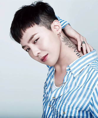 BIGBANG GD权志龙同款衬衫 杂志蓝白条纹长袖男女宽松休闲衬衣潮